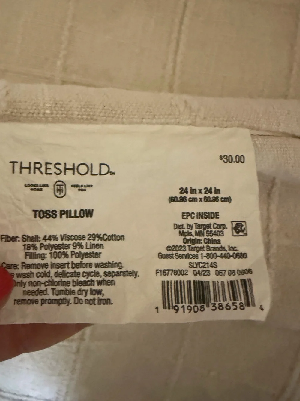 Threshold toss pillow covers 24”x24”